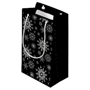 Snowflake Holiday Gift Bag Klein Cadeauzakje