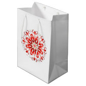 Snowflake Holiday Gift Bag Medium Cadeauzakje (Voorkant Gekanteld)