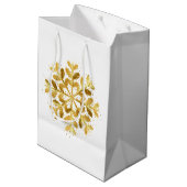Snowflake Holiday Gift Bag Medium Cadeauzakje (Achterkant Gekanteld)
