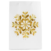 Snowflake Holiday Gift Bag Medium Cadeauzakje (Voorkant)