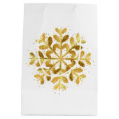 Snowflake Holiday Gift Bag Medium Cadeauzakje (Achterkant)