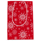 Snowflake Holiday Gift Bag Medium Cadeauzakje (Voorkant)