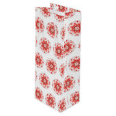 Snowflake Holiday Gift Bag Wijn Cadeautas (Voorkant Gekanteld)