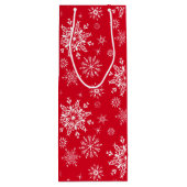 Snowflake Holiday Gift Bag Wijn Cadeautas (Achterkant)