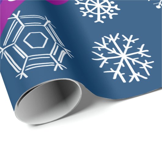 Snowflake Holiday Gift Wrap met Regenboog Cadeaupapier (Rol Hoek)