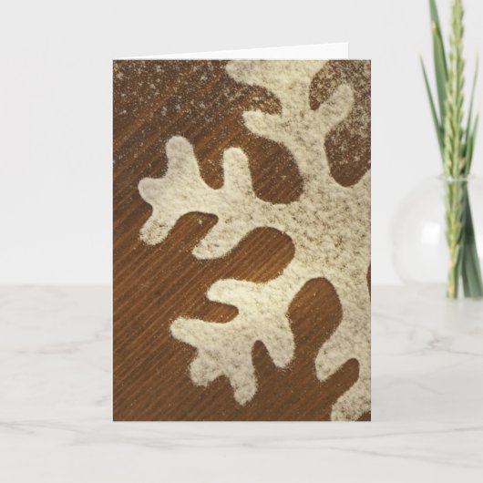 Snowflake Holiday Greeting Cards and Stickers Feestdagen Kaart (Voorkant)
