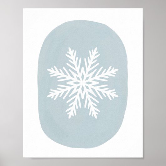 Snowflake Holiday Home Decor Wall Art Poster (Voorkant)