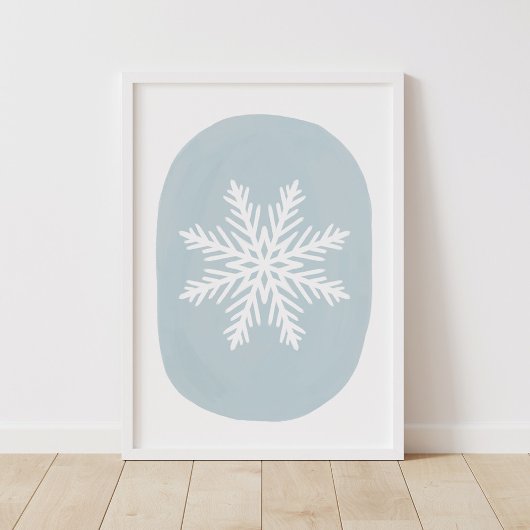 Snowflake Holiday Home Decor Wall Art Poster