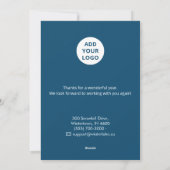 Snowflake Holiday Kaart | Bedrijf Logo Upload (Achterkant)