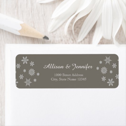  Snowflake Holiday Label Adres (Insitu)