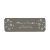  Snowflake Holiday Label Adres (Voorkant)
