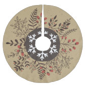 Snowflake Holiday met kerstmis Kerstboom Rok (Voorkant)