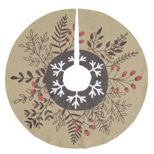 Snowflake Holiday met kerstmis Kerstboom Rok (Voorkant)