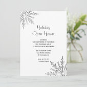 Snowflake Holiday Open House Kaart (Staand voorkant)