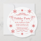 Snowflake Holiday Party Baby Het is koud buiten Kaart (Achterkant)