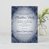 Snowflake Holiday Party Kaart (Staand voorkant)