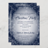 Snowflake Holiday Party Kaart (Voorkant / Achterkant)