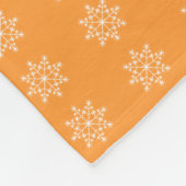 Snowflake Holiday Pattern Deep Saffron Kerstmis Fleece Deken (Hoek)