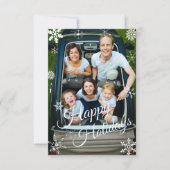 Snowflake Holiday Persoonlijk Flat Wenskaart Kaart (Voorkant)