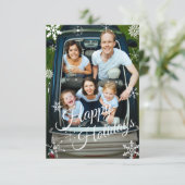 Snowflake Holiday Persoonlijk Flat Wenskaart Kaart (Staand voorkant)