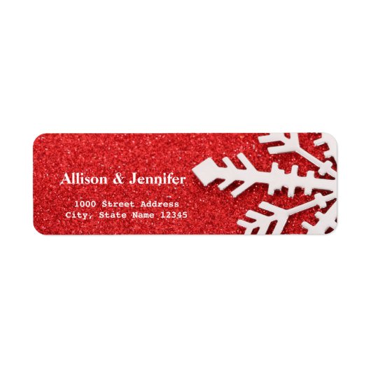 Snowflake Holiday Red Label Adres (Voorkant)