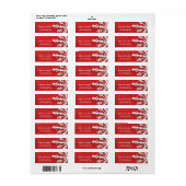 Snowflake Holiday Red Label Adres (Full Sheet)