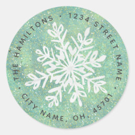 Snowflake Holiday Return Address Labels