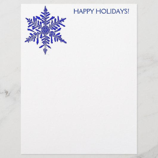 Snowflake Holiday Stationery (Voorkant)