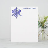 Snowflake Holiday Stationery (Staand voorkant)