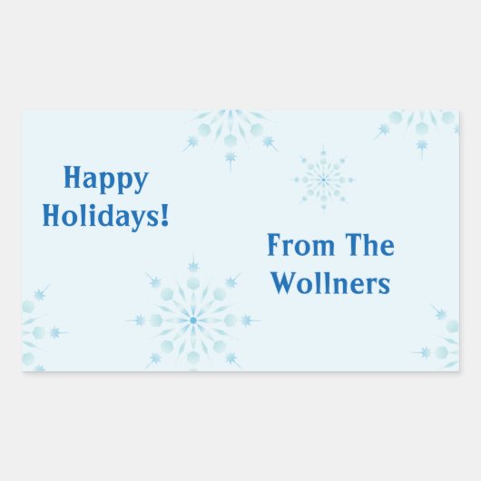 Snowflake Holiday Stickers (Voorkant)