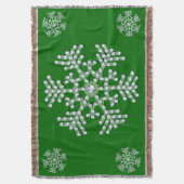 Snowflake Holiday Throw Blanket Deken (Voorkant Verticaal)