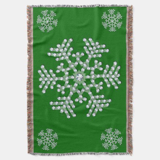 Snowflake Holiday Throw Blanket Deken (Voorkant Verticaal)