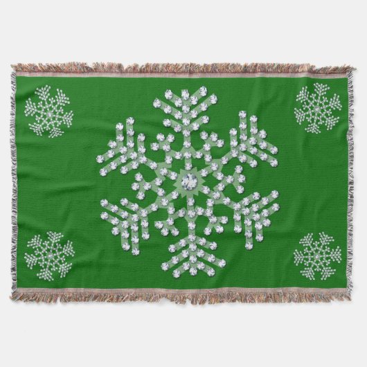 Snowflake Holiday Throw Blanket Deken (Voorkant)
