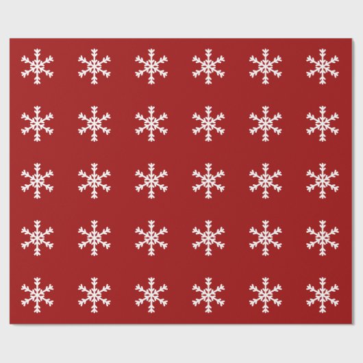 Snowflake Holiday Wrapping Paper Cadeaupapier (Vlak)