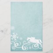 Snowflake Horse Holiday Kerstmis Briefpapier (Voorkant)