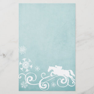 Snowflake Horse Holiday Kerstmis Briefpapier