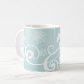 Snowflake Horse Holiday Kerstmis Koffiemok (Voorkant links)