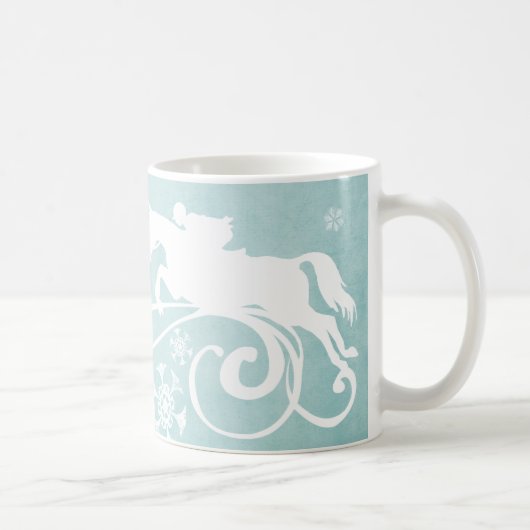 Snowflake Horse Holiday Kerstmis Koffiemok (Rechts)