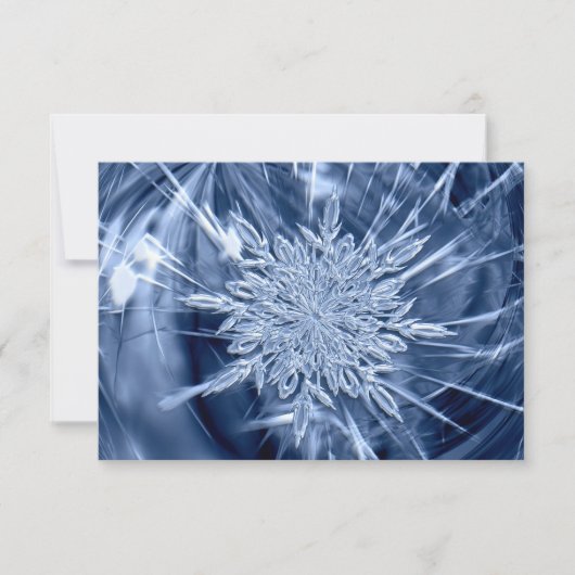 Snowflake Ice Crystal Bedankkaart (Voorkant)
