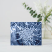 Snowflake Ice Crystal Briefkaart (Staand voorkant)