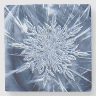 Snowflake Ice Crystal Stenen Onderzetter
