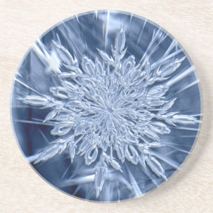 Snowflake Ice Crystal Zandsteen Onderzetter