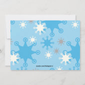 Snowflake Ice-schaatsen Birthday party Invitation Kaart (Achterkant)