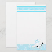 Snowflake Ice-Schaatsen Briefpapier (Voorkant / Achterkant)
