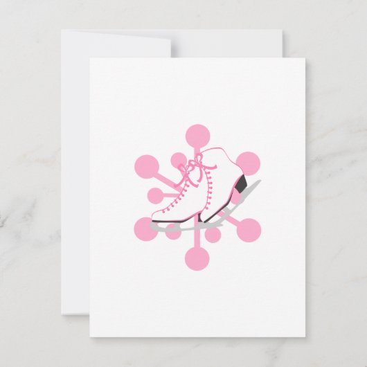 Snowflake Ice-Schaatsen Kaart (Achterkant)