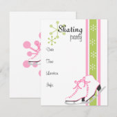 Snowflake Ice-Schaatsen Kaart (Voorkant / Achterkant)