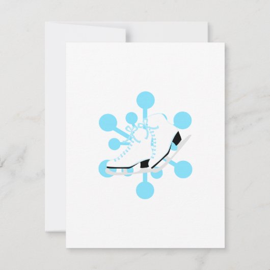 Snowflake Ice-Schaatsen Kaart (Achterkant)