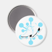 Snowflake Ice-Schaatsen Magneet (Voorkant / Achterkant)