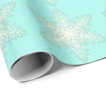 Snowflake ijskant winterwit en blauwgroen elegant
