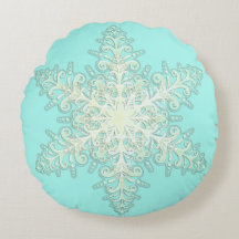 Snowflake ijskant winterwit en blauwgroen elegant